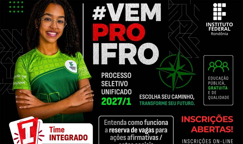 IFRO destina 50% das vagas técnicas integradas a cotas sociais