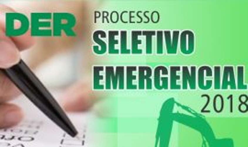 DER alerta candidatos para o prazo de entrega da documentação do processo seletivo