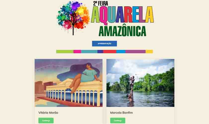 Segunda Feira Aquarela Amazônica reuniu trabalhos de 10 artistas de Rondônia