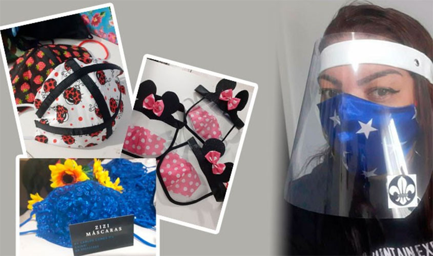 Empreendedora da costura lança a campanha “Troque um Quilo de alimento por uma Máscara”