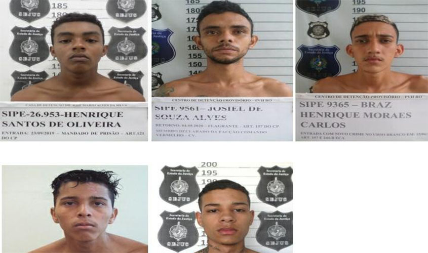 Cinco bandidos de alta periculosidade fogem de presídio em Porto Velho