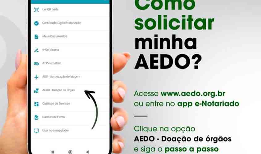 Autorização eletrônica facilita doação de órgãos e está disponível em Rondônia