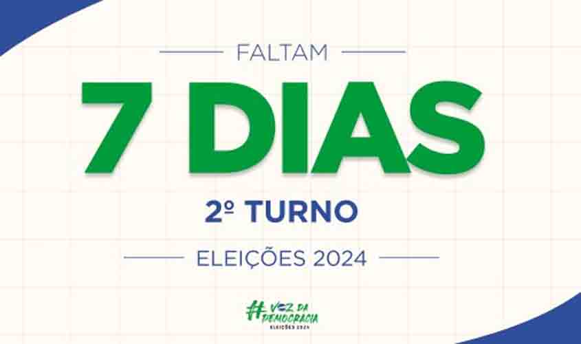 Faltam 7 dias: horário unificado de votação também vale para o 2º turno