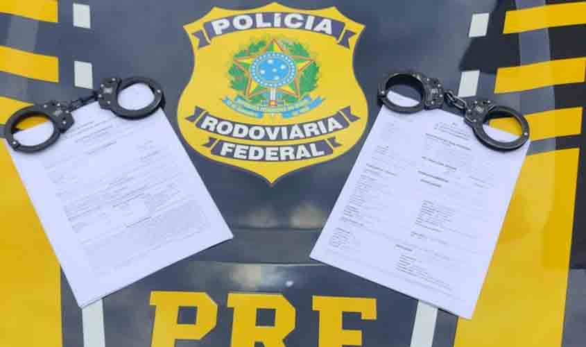 Em Rondônia, PRF cumpre cinco mandados de prisão