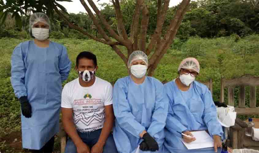 Para detectar a Covid-19, Fiocruz Rondônia atende indígenas com a realização de testes rápidos