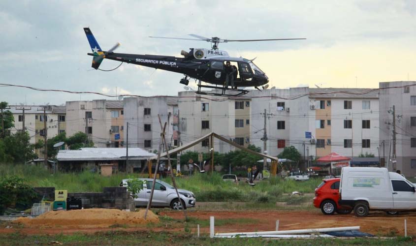 Força-tarefa da Segurança Pública avança no enfrentamento a crimes com apoio aerotático, na Capital