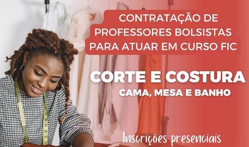 Município seleciona Colaborador Externo para o Curso de Formação Continuada de 'Corte e costura: cama, mesa e banho'