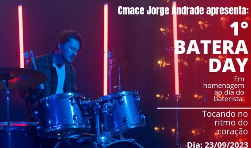 Escola de Música Jorge Andrade realiza 1º Batera Day em alusão ao dia do baterista