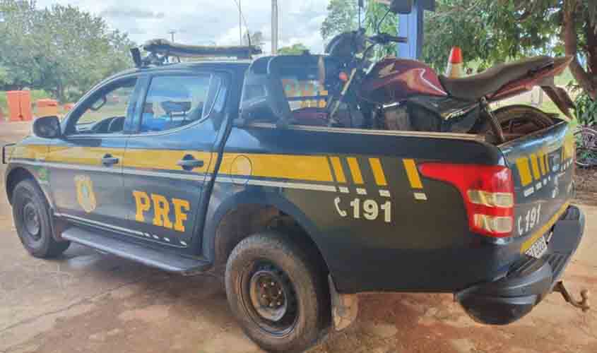 Em Porto Velho/RO, PRF recupera motocicleta roubada há uma semana