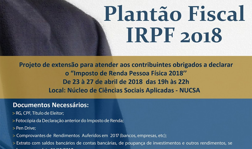 UNIR realiza atendimento aos contribuintes no Plantão Fiscal IRPF 2018