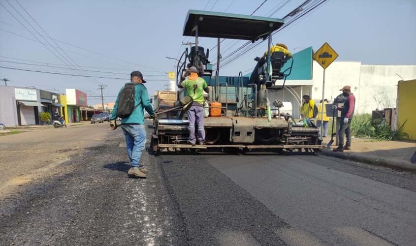 Trecho da avenida Calama passa por recapeamento