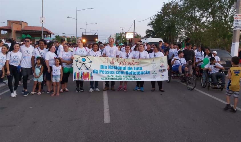 Caminhada celebra o Dia Nacional da Luta da Pessoa com Deficiência