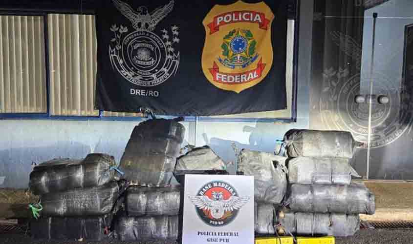 PF apreende cerca de 430 kg de drogas em operação de combate ao tráfico em Rondônia