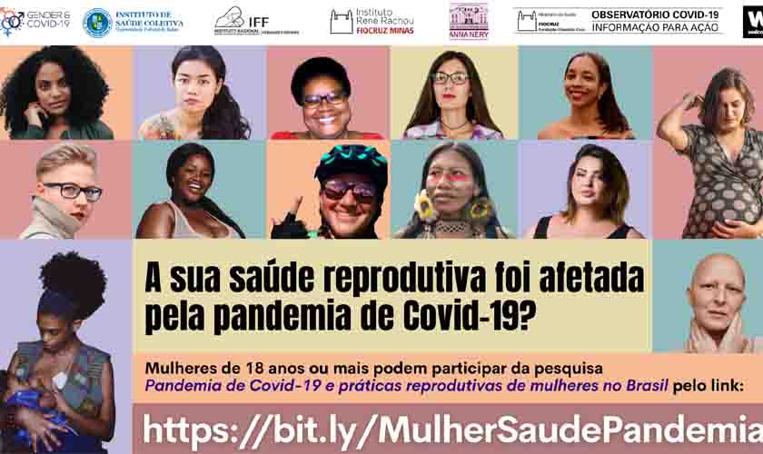 Pesquisa nacional sobre pandemia e saúde da mulher convida mulheres de RONDÔNIA para responder questionário online