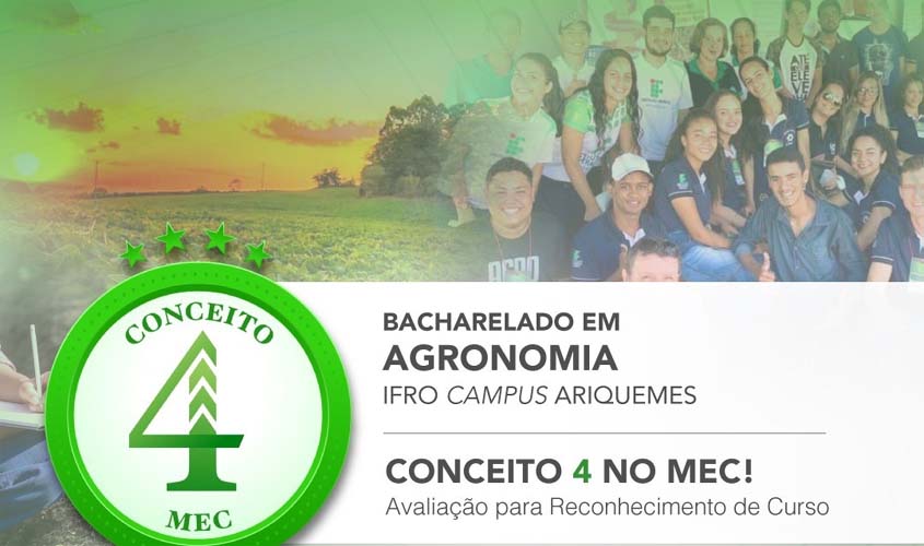 Bacharelado em Agronomia do Campus recebe nota 4 em avaliação do MEC