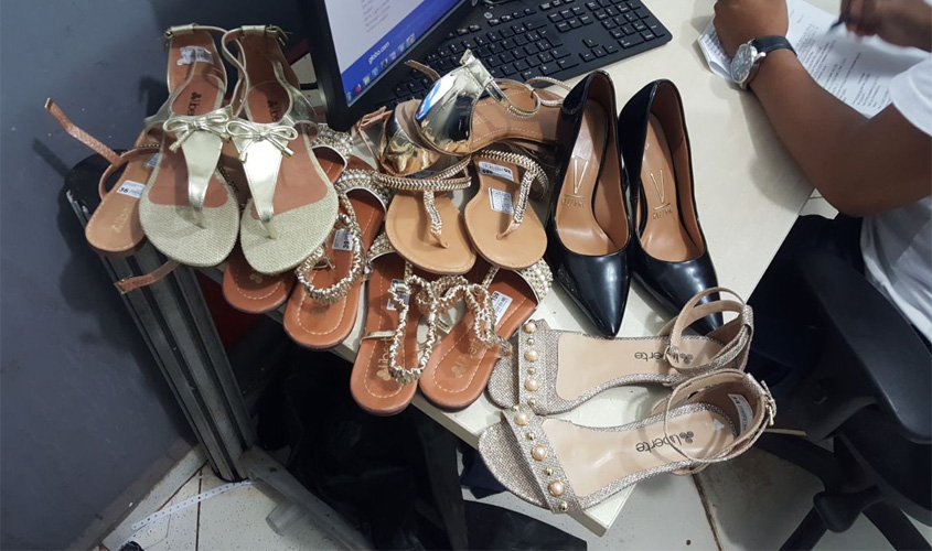 Homem é preso no shopping acusado de furtar  oito pares de sapatos femininos