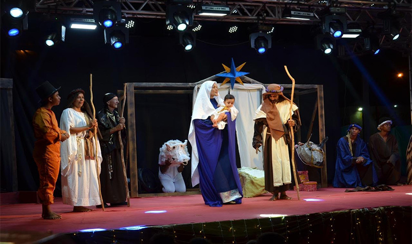 Música e teatro são apresentados durante espetáculo do “Auto de Natal” em Ariquemes