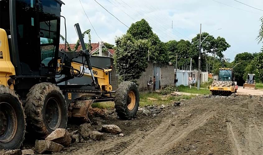 Prefeitura prepara para a pavimentação da rua Miguel Ludke