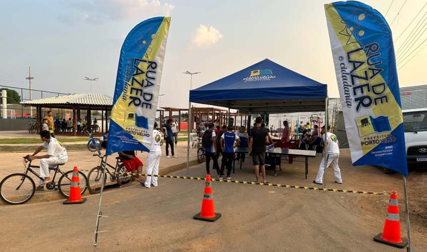 Rua de lazer leva recreação e atividades esportivas para moradores do bairro Eldorado