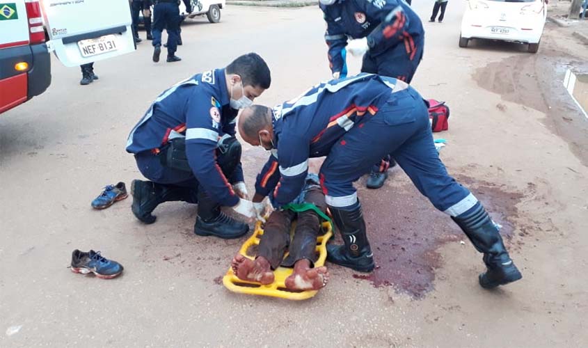 Homem é baleado após intensa fuga com moto roubada na zona leste de Porto Velho