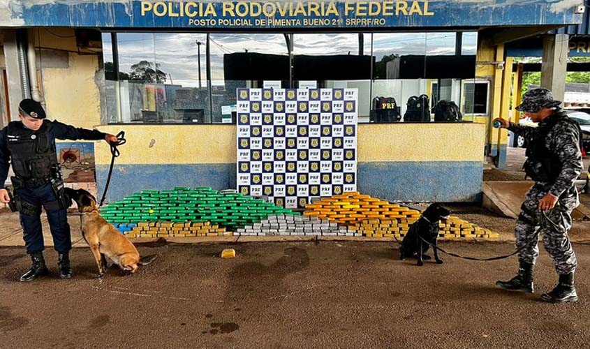 No primeiro dia de rodovias livres em Rondônia, PRF e PMRO apreendem 304 Kg de Cocaína