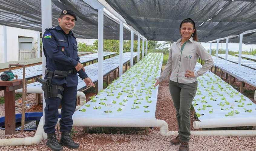 Uhe Jirau entrega horta de cultivo hidropônico para o colégio Tiradentes da Polícia Militar 