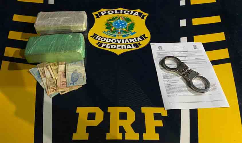 Em Rondônia, PRF apreende mais de 4 kg de cloridrato de cocaína