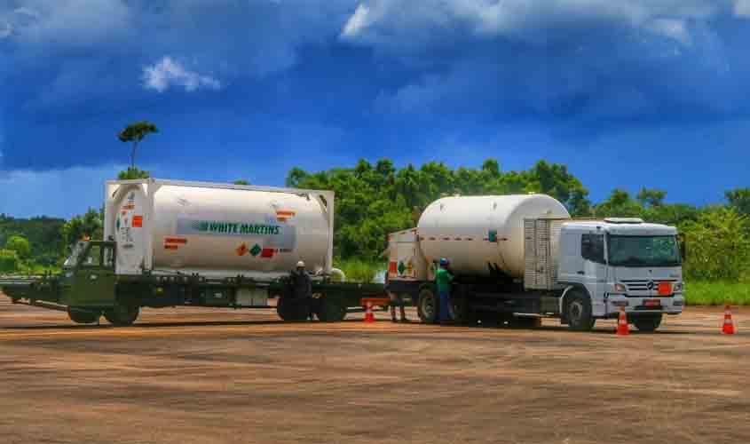 Governo de Rondônia recebe 3ª remessa de oxigênio em isotanque para reforçar abastecimento nos municípios