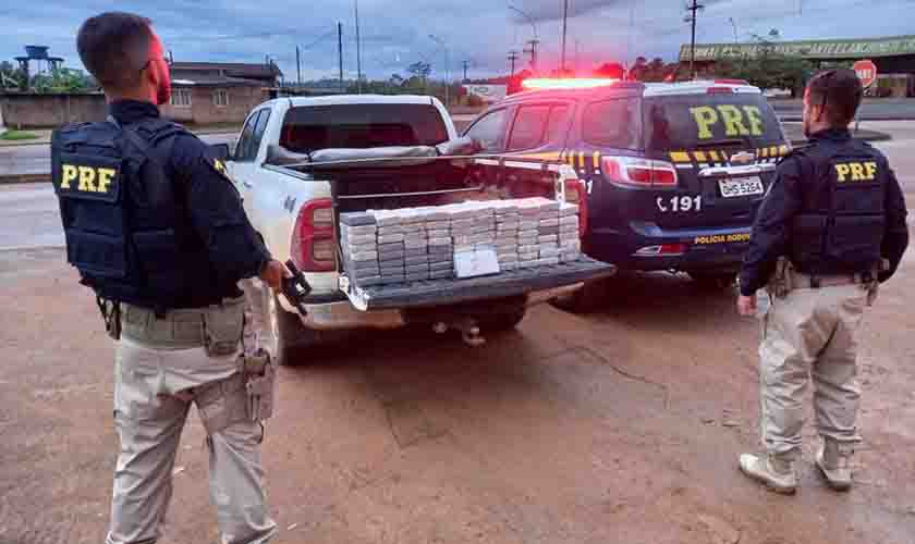 Em Ariquemes/RO, PRF apreende quase 90 KG de Cocaína