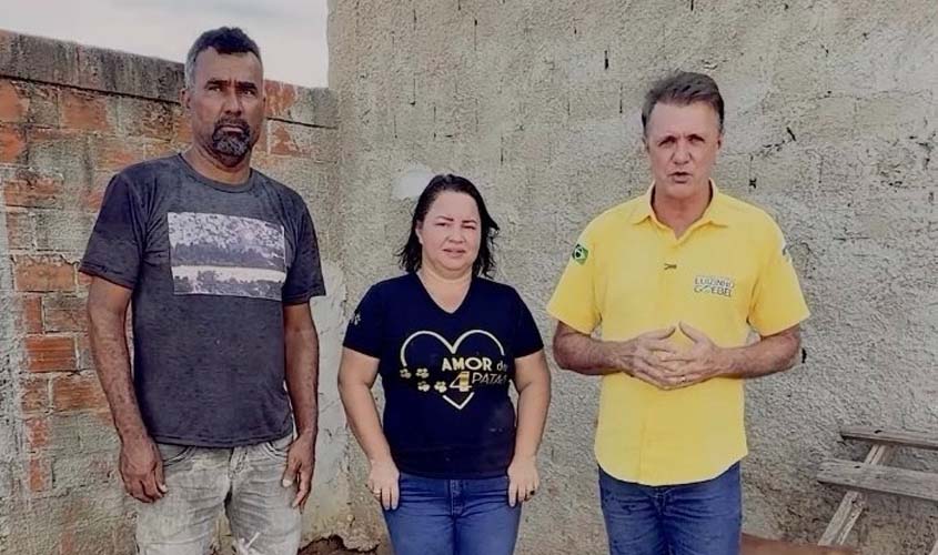 Luizinho Goebel visita abrigo animal em Vilhena