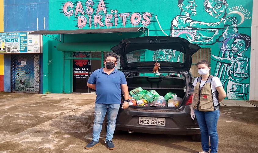 Cáritas apoia a Campanha SOS.RO com distribuição de alimentos
