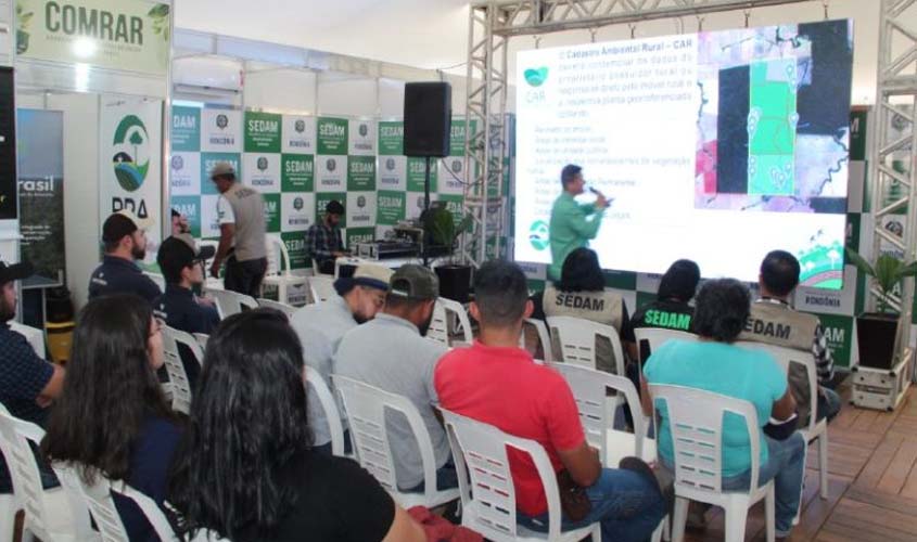 Palestra sobre Cadastro Ambiental Rural movimenta o ciclo de atividades da Sedam, na Rondônia Rural Show