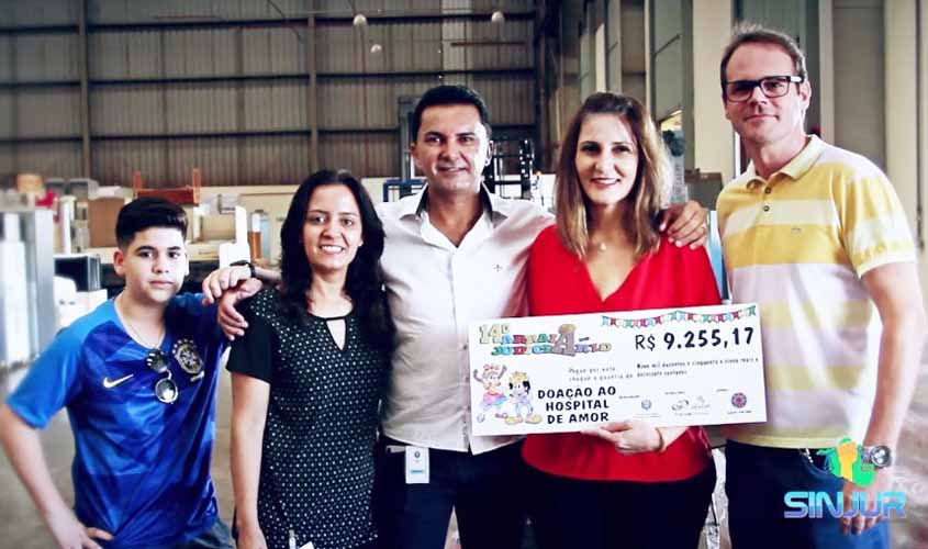 Servidores do TJRO doam alimentos e mais de R$ 15 mil ao Hospital de Amor
