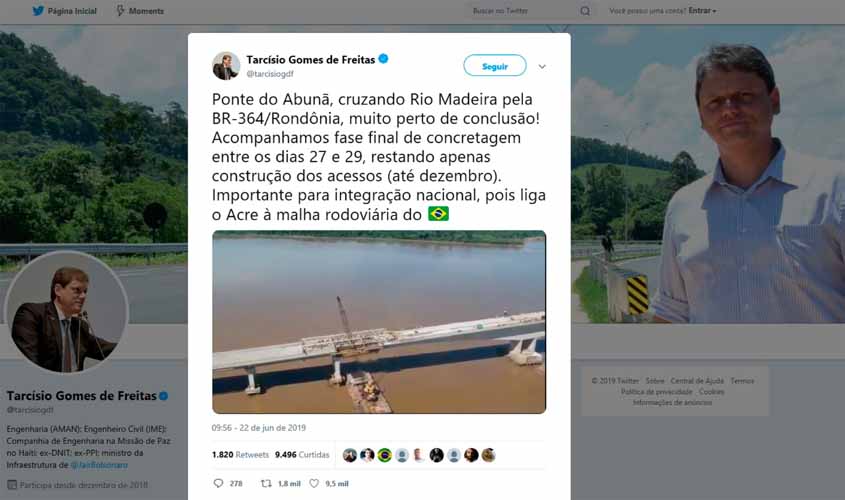 Ponte de Abunã provoca ansiedade também na Bolívia