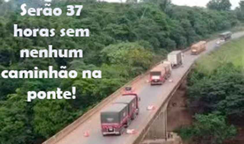 CAMINHÕES PESADOS PROIBIDOS NA PONTE SOBRE O RIO CANDEIAS ENTRE SEXTA À NOITE E DOMINGO À TARDE