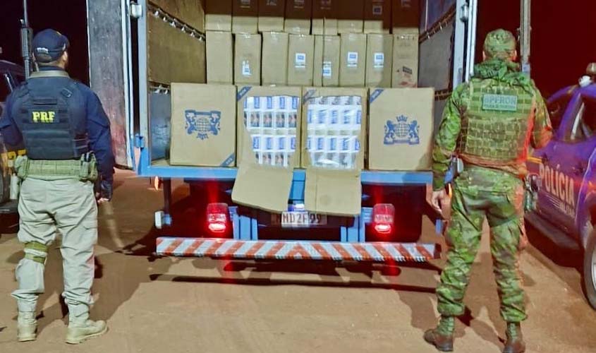 PMRO apreende 100 mil maços de cigarros em Rondônia