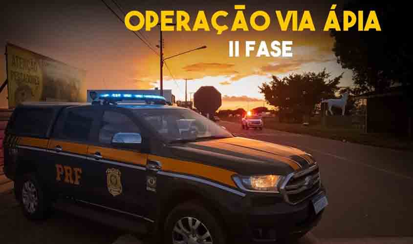 PRF dará início à segunda fase da Operação Via Ápia em Rondônia