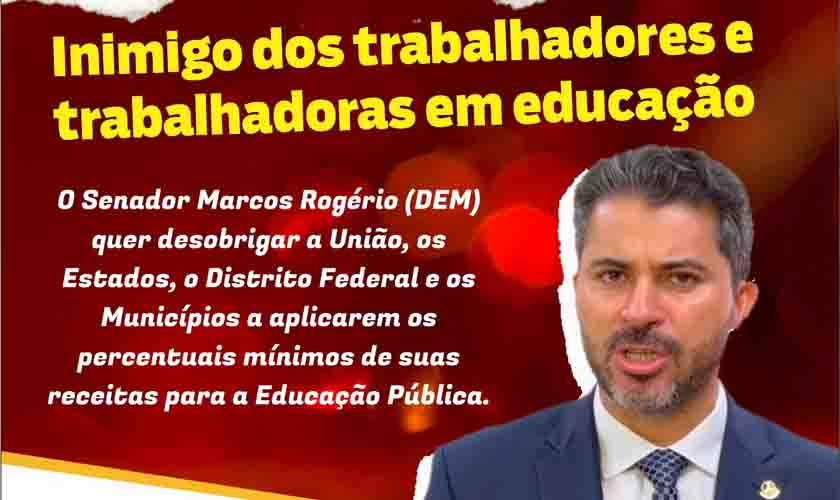 Senador Marcos Rogério pretende aprovar PEC que desobriga aplicação de percentuais mínimos para a Educação