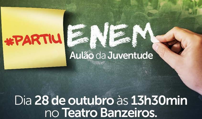 EDUCAÇÃO - Prefeitura realiza projeto para jovens  # PartiuEnem Aulão da Juventude