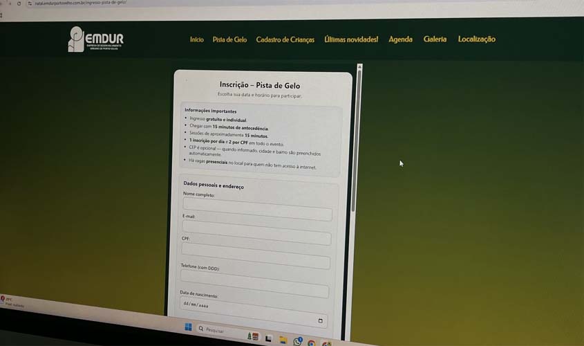 Pista de gelo inicia atividades no sábado; inscrições abertas