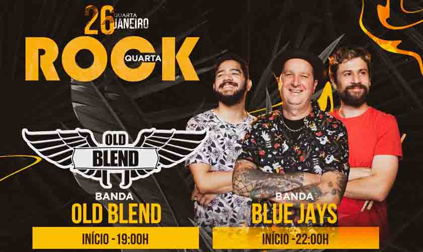 Shows das bandas Old Blend e Blue Jays hoje no Grego Original