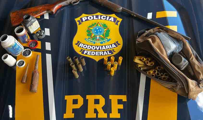 PRF apreende arma de fogo em Vilhena/RO