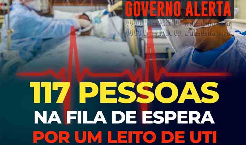 ALERTA: 117 pessoas na fila de espera por um leito de UTI