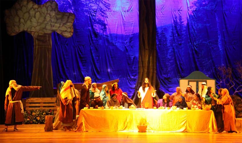Espetáculo que retrata Santa Ceia será apresentado, durante programação da Páscoa