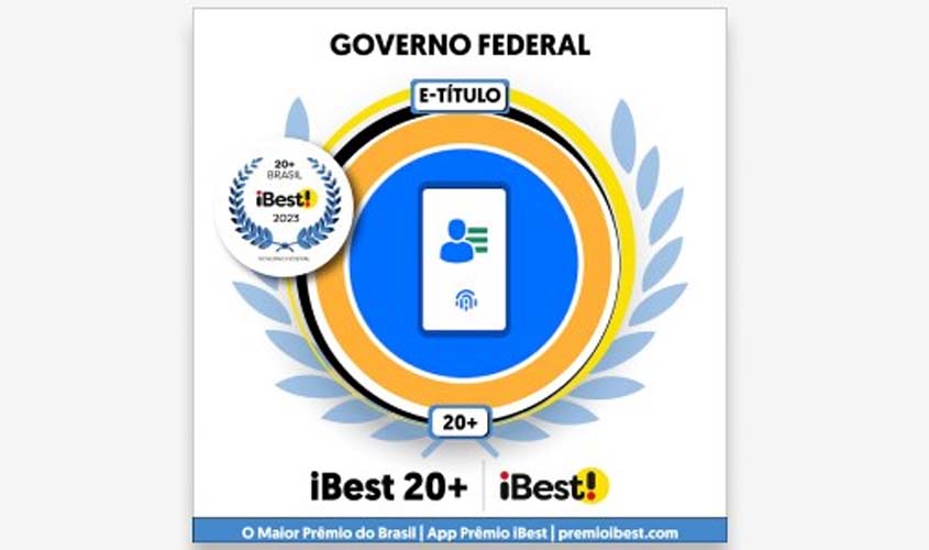 E-Título é um dos 20 melhores apps governamentais do Brasil segundo o Prêmio iBest