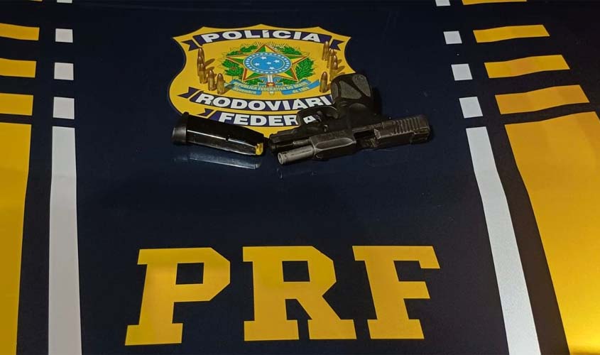 PRF em Rondônia apreende pistola calibre 9mm