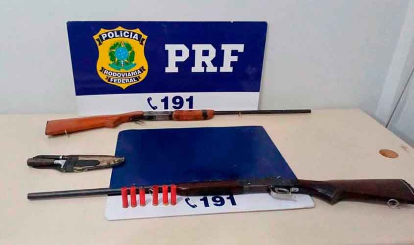 PRF em Rondônia apreende armas e munições