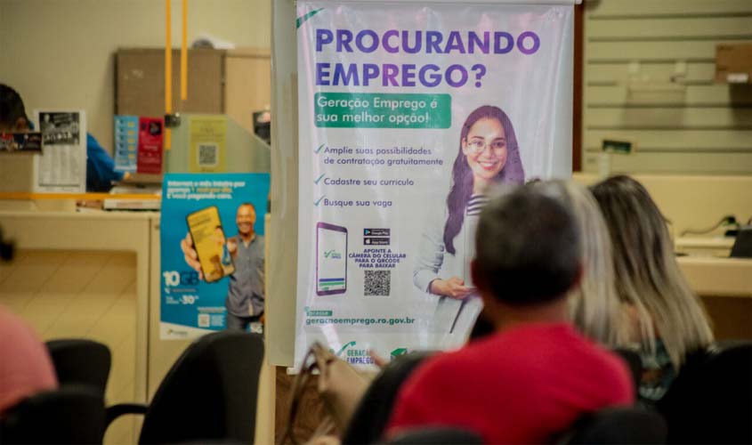 'Geração Emprego' oferta mais de 2.400 vagas em Rondônia nesta semana