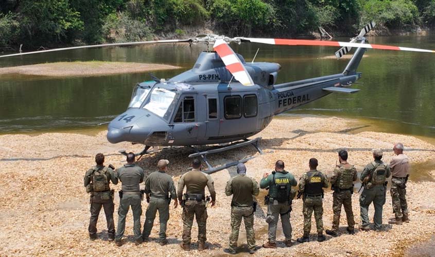 PF e Ibama deflagram operação contra garimpo ilegal em RO