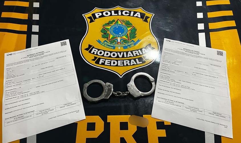  PRF cumpre dois mandados de prisão
